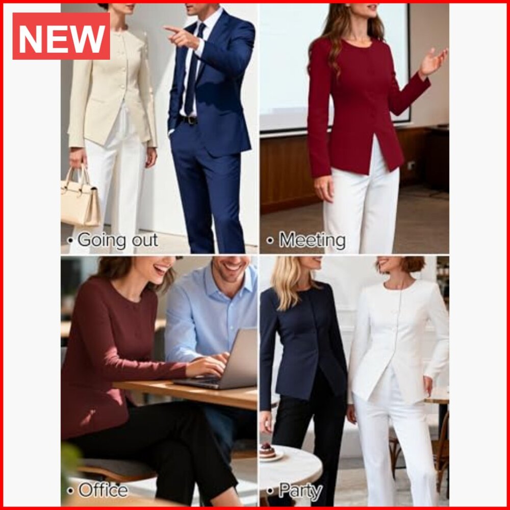 Polyester Blend Fitted Blazer With Drawstring Wai… - image 5